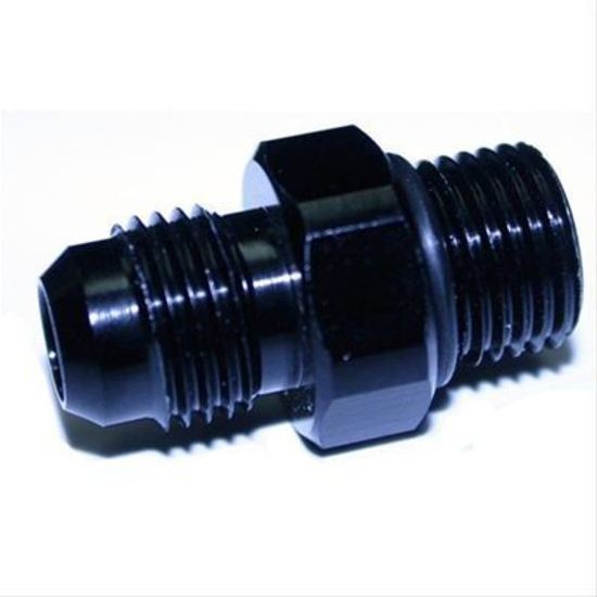 Nitrous Express NX11722 Adapter Nitrous Bottle Aluminum Black Anodized Male -6 AN O-Ring To Male -6 AN (each)