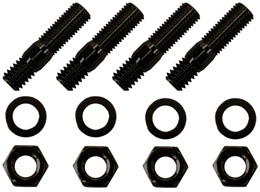 Aeroflow AF55-1008BLK Aeroflow Carb Stud Kit 1-3/8" 35mm Oal Black