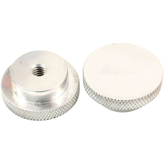 Aeroflow AF55-1010 Polished Billet Air Cleaner Nut 5/16" UNC Low profile with a tall step down to suit Full Flow Air Cleaner Lid