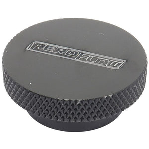 Aeroflow AF55-1010BLK Black Billet Air Cleaner Nut 5/16" UNC Low profile with a tall step down to suit Full Flow Air Cleaner Lid