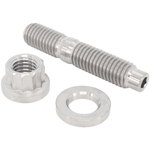 Aeroflow Performance Products AF55-2004 Performance M10 x 1.50mm Titanium Stud, Nut and Washer Kit Sold as One Stud, One Flat Washer and One 12 Point Nut