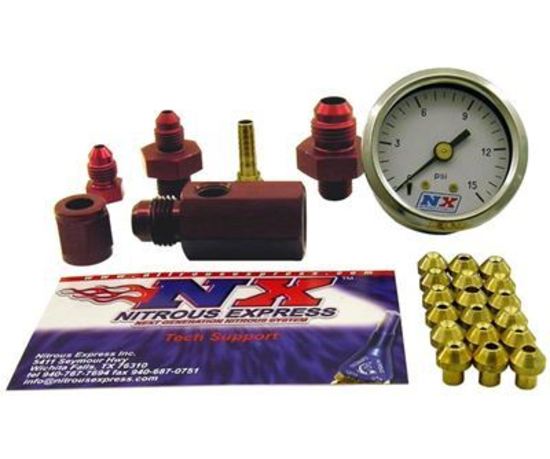 Nitrous Express NX15519 Master Flo-Check Checks Flowing Fuel Pressures w/ Gauge