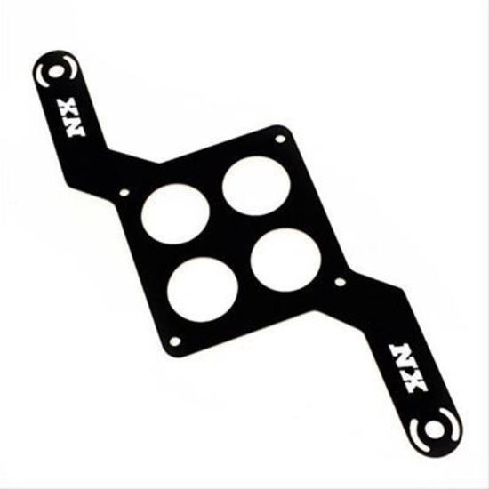 Nitrous Express NX15729 Fuel/Nitrous Solenoid Bracket for Dominator Carburetor Flange Mounting Style Aluminum Black Anodized (each)