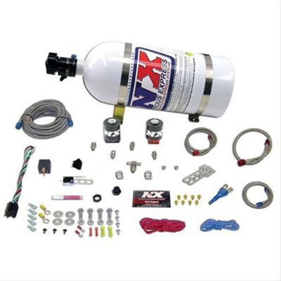 Nitrous Express 20915E85-12 E85 UNIVERSAL SINGLE NOZZLE SYSTEM FOR EFI WITH COMPOSITE BOTTLE