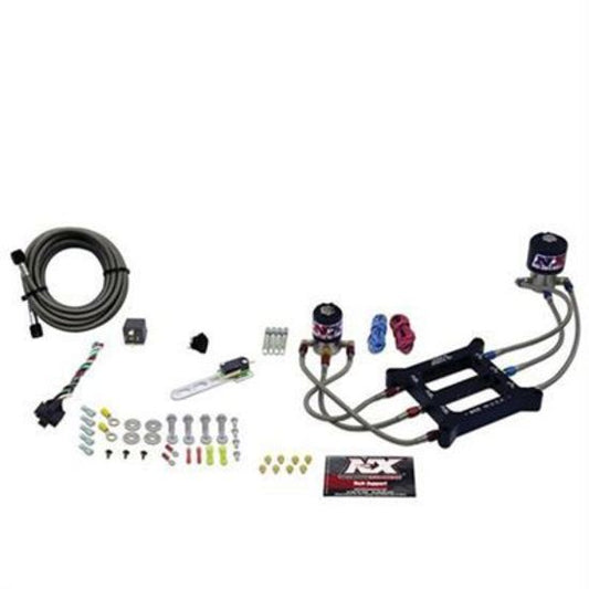 Nitrous Express NX60540EZ-00 Titan Plate No Bottle Nitrous System 100-750 WHP Holley 4-Barrel Incl Billet Plate Bottle Valve