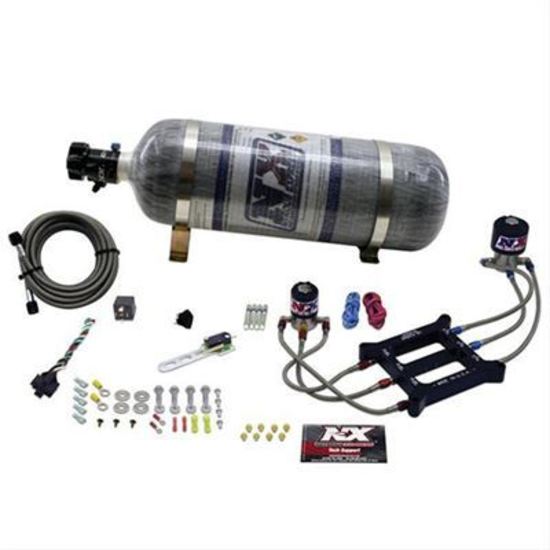 Nitrous Express NX60740EZ-12 Nitrous System 12 lb Bottle Dominator Titan Plate Kit 100-750 HP Kit