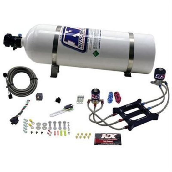 Nitrous Express NX60740EZ-15 Nitrous System 15 lb Bottle Dominator Titan Plate Kit 100-750 HP Kit