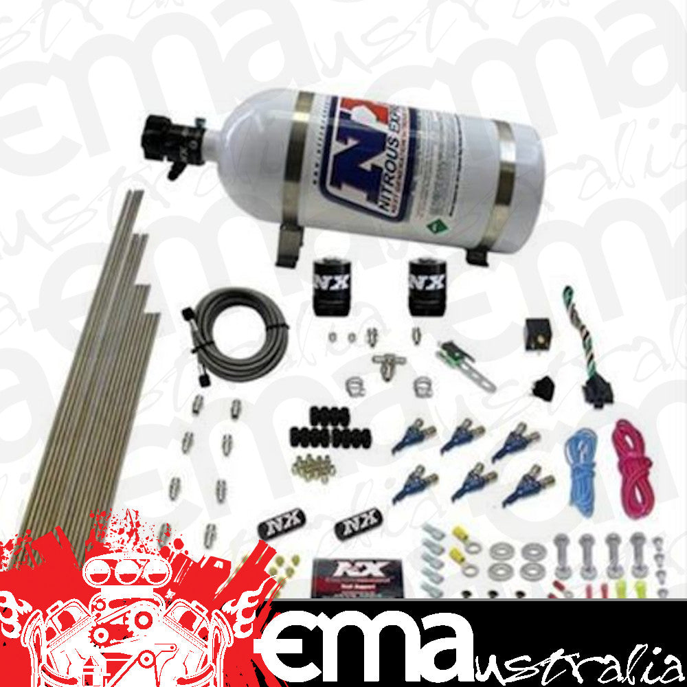 Nitrous Express NX80006EFI-10 Nitrous System 10 lb Bottle V6 Gas Efi Kit 60-90-120-150-200-250 HP Kit