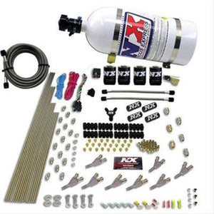 Nitrous Express NX80018-10 Nitrous System Std Direct Port Nitrous System 200-500 WHP Incl. 10 lb Bottle/Brackets Std Nozzles Fuel/