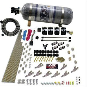 Nitrous Express NX80018-12 Nitrous System Std Direct Port Nitrous System 200-500 WHP Incl. 12 lb Composite Bottle/Brackets Std Nozz