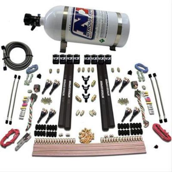 Nitrous Express NX90009-10 Nitrous Oxide System Express Shark Sx2 Direct Port/Intake 1200 HP 10 lb Bottle Kit