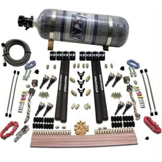 Nitrous Express NX90009-12 Nitrous Oxide System Express Shark Sx2 Direct Port/Intake 1200 HP 12 lb Bottle Kit