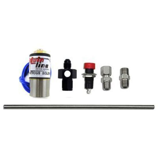 Nitrous Express NXML15601 Nitrous Oxide Purge Kit Mainline -6 AN Hose Purge Solenoid Fittings 3/16" Stainless Tubing Kit