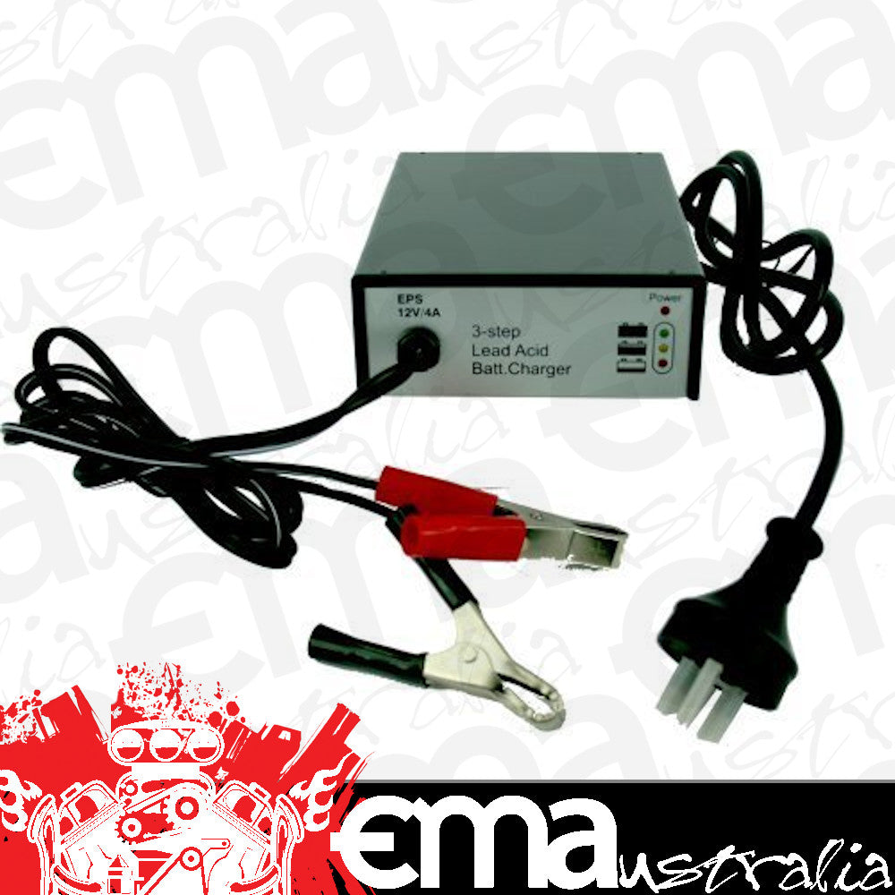 Odyssey ODBC12V Battery Charger 3 Step 12 Volt - 4 Amp Able For 12Ah-60Ah Lead-Acid Batter Y