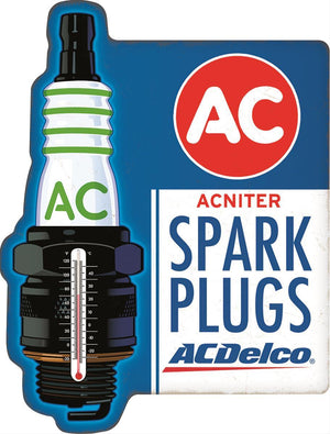 ORB-90152406 AC Delco Spark Plugs Thermometer Metal Sign