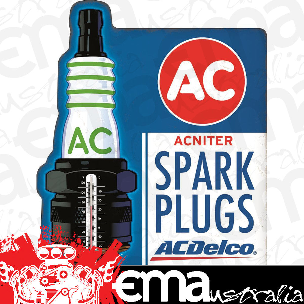 ORB-90152406 AC Delco Spark Plugs Thermometer Metal Sign