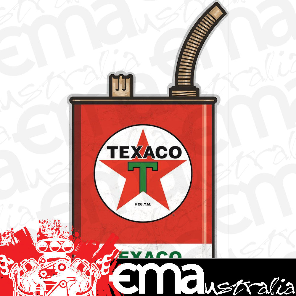 ORB-90156257 Texaco Motor Oil Can Steel Sign 8-3/4" x 16"