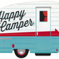 ORB-90168460 Happy Camper Trailer Embossed Steel Sign 16" x 10"