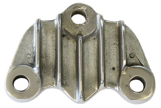 O'Brien Truckers OTBO3B Polished Finned Carburetor Block Off suit 3 Bolt Carbs
