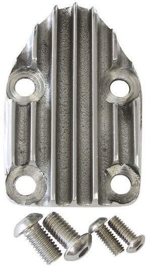 O'Brien Truckers OTBOSB Polished Finned Fuel Pump Block Off suit Chev SB V8