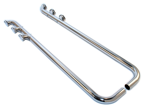 Patriot Exhaust PATH1264 Triple Style Low-Line Lakes Pipes 2" Inlet/Outlet 60" Length