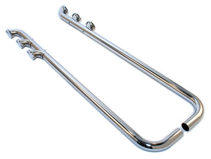 Patriot Exhaust PATH1264 Triple Style Low-Line Lakes Pipes 2" Inlet/Outlet 60" Length