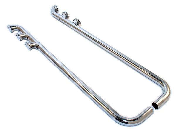 Patriot Exhaust PATH1274 Triple Style Low-Line Lakes Pipes 2" Inlet/Outlet 70" Length