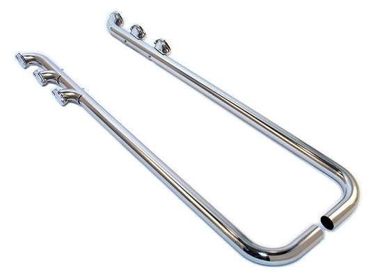 Patriot Exhaust PATH1274 Triple Style Low-Line Lakes Pipes 2" Inlet/Outlet 70" Length