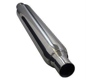 Patriot Exhaust PATH3348 Street Rod S/S Muffler Polished 2" In/Out 22"L X 3"O.D