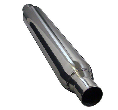 Patriot Exhaust PATH3349 Street Rod S/S Muffler Polished 2" In/Out 26"L X 3"O.D