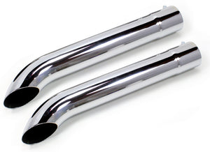 Patriot Exhaust PATH3822 Chrome Side Tube Turnouts w/ Mufflers 3-1/2" I.D X 26" Length