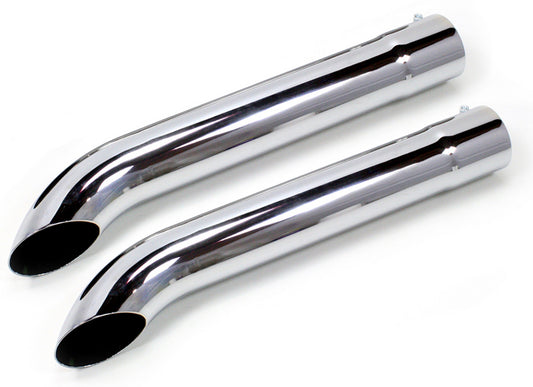 Patriot Exhaust PATH3822 Chrome Side Tube Turnouts w/ Mufflers 3-1/2" I.D X 26" Length
