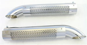 Patriot Exhaust PATH3824 Chrome Shielded Side Exhaust Turnouts 3-1/2" Inlet 26" L X 3-1/2" O.D