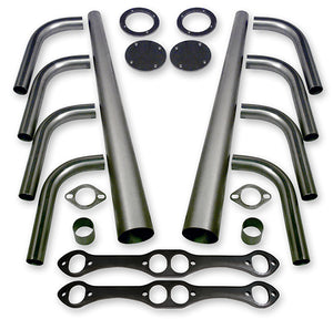 Patriot Exhaust PATH8001 Lakester Weld-Up Header Kit suit SB Chev 1-5/8" Primary Pipe w/ 3-1/2" Collector Oval Port