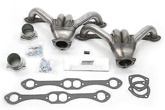 Patriot Exhaust PATH8065 Patriot Tight Truck Shorty Headers Raw suit Oval Port Chev SB V8