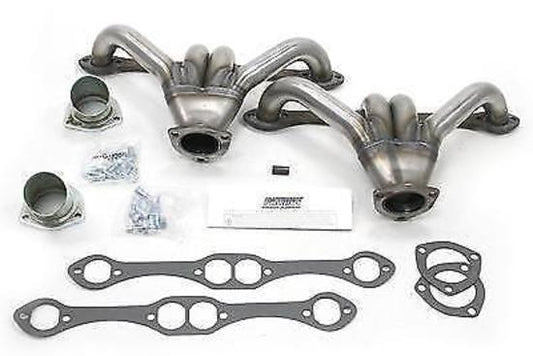 Patriot Exhaust PATH8065 Patriot Tight Truck Shorty Headers Raw suit Oval Port Chev SB V8
