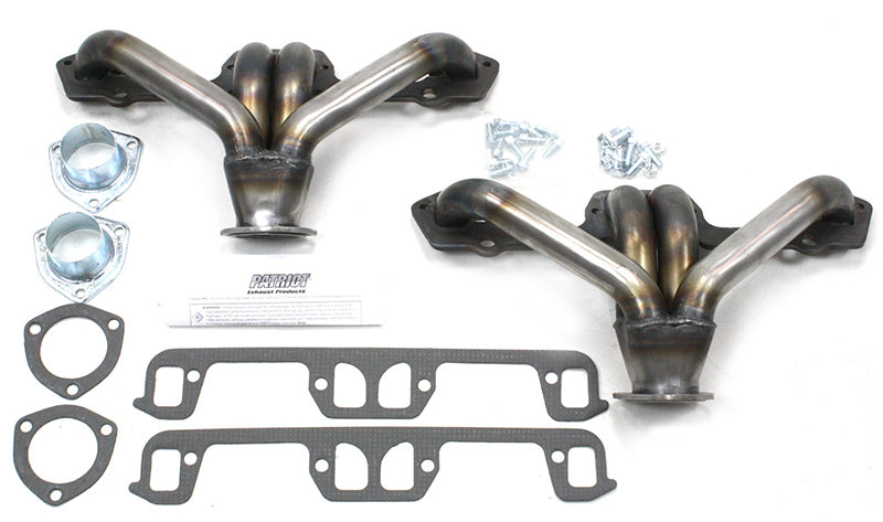 Patriot Exhaust PATH8205 Raw Finish Tight Tuck Headers suit SB Chrysler 318-360 1-5/8" Primary Pipe w/ 2-1/2" Collector Square Port