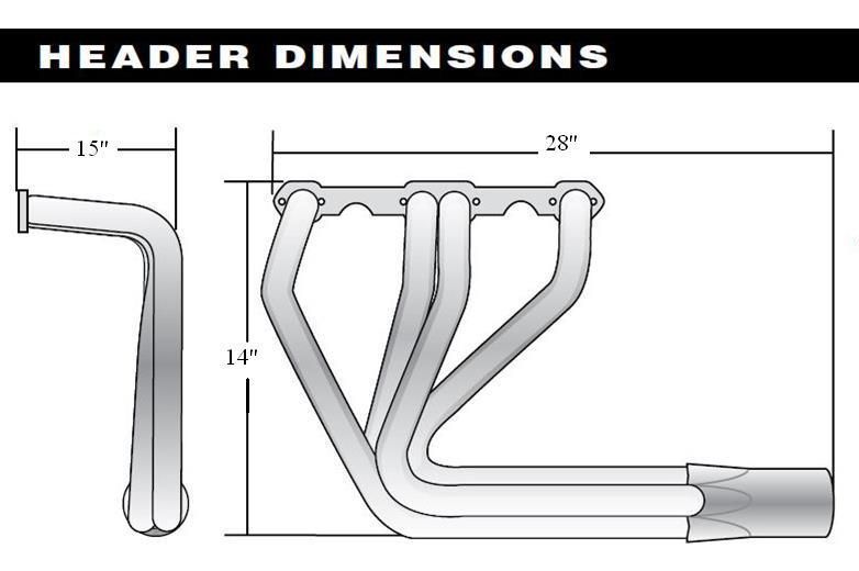 Patriot Exhaust PATH8469 Patriot T-Bucket Sprint Headers Raw Finish suit Ford 289-351W