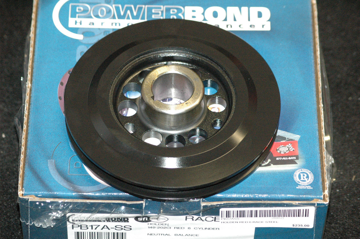 Powerbond PB17A-SS Race Series 6.01" Balancer Holden 6 149-202 Red