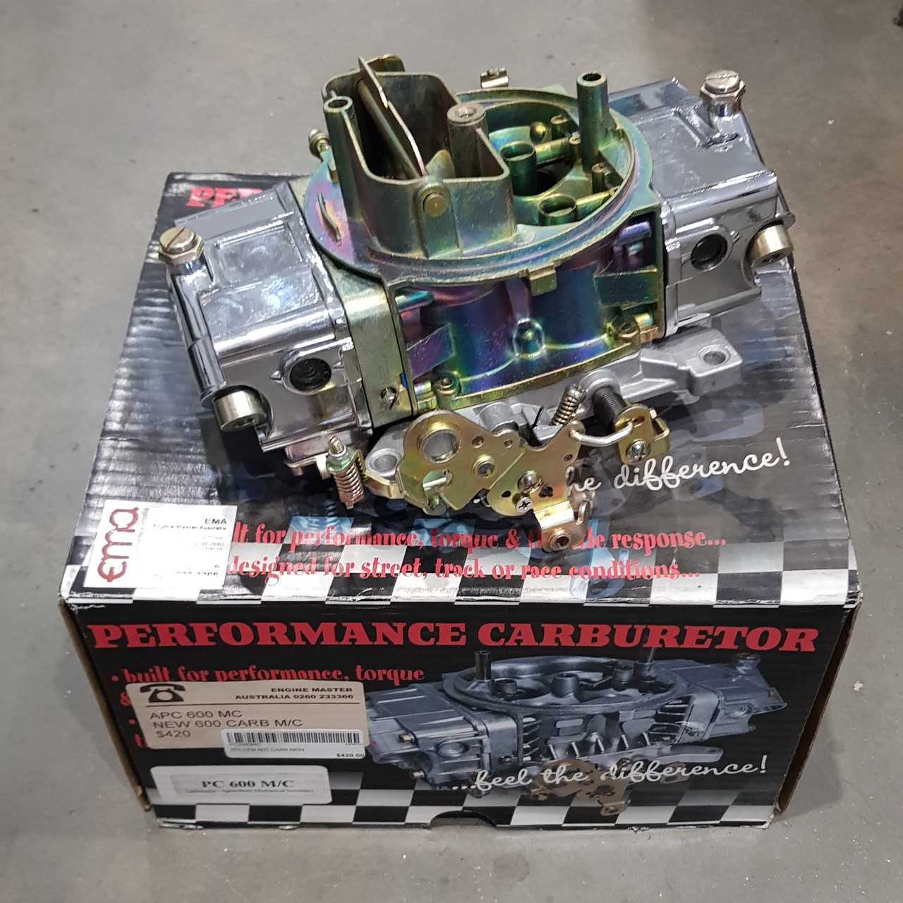 Engine Master Australia PC600MC Clearance - Performance 600Cfm Carburettor Square Bore Holley Pattern