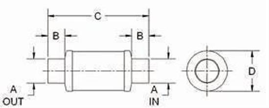 PCM Pleasurecraft Marine PCMMUFFLER Centek Mini Max Fibreglass Marine Muffler 3.5" In/Outlet 6.38"X14.75"