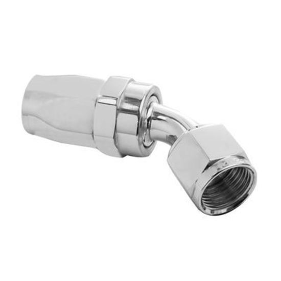 Proflow PFE102-04HP 45 Degree Hose End -04AN Hose to Female Polished