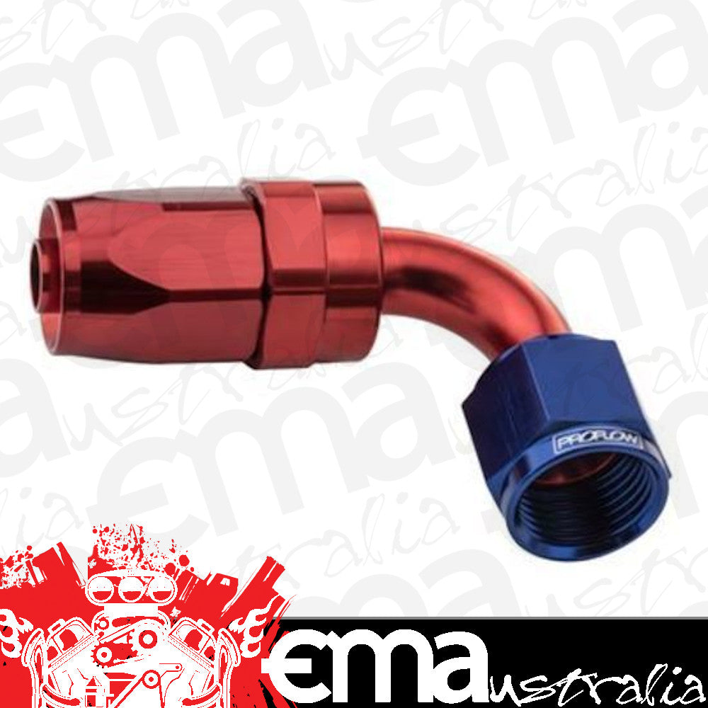 Proflow PFE103-16 90 Degree Hose End -16AN Hose to Female Blue/Red