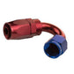 Proflow PFE105-08 150 Degree Hose End -08AN Hose to Female Red/Blue