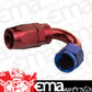 Proflow PFE105-20 150 Degree Hose End -20AN Hose to Female Blue/Red