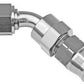 Proflow PFE112-06S 3/8" Tube 45 Degree to Female -06AN Hose End Tube Adaptor Silver