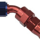 Proflow PFE112-08 1/2" Tube 45 Degree to Female -08AN Hose End Tube Adaptor Blue/Red