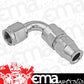 Proflow PFE113-08S 1/2" Tube 90 Degree to Female -08AN Hose End Tube Adaptor Silver