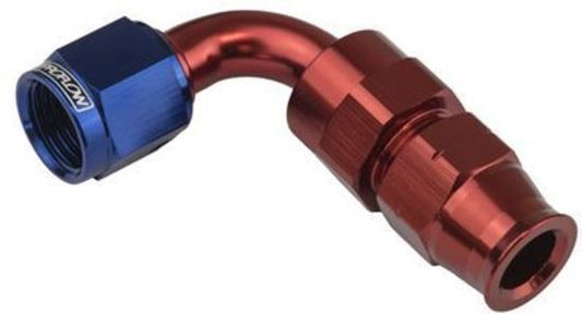 Proflow PFE113-10 5/8" Tube 90 Degree to Female -10AN Hose End Tube Adaptor Blue/Red