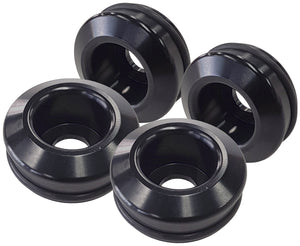 Aeroflow AF59-2122 for Nissan S14 S15 Fuel Injector Inserts 4 x Pieces Black Anodi
